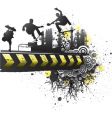 Grunge skateboard art vector image