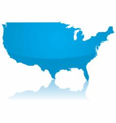 Map of the usa vector image