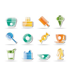 Sweet food and confectionery vector image