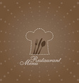 Menu with chef symbol vector image