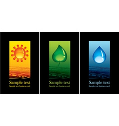 Nature symbols vector image