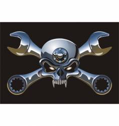 Metal jolly roger vector image
