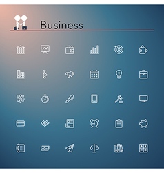 Business Line Icons vector image