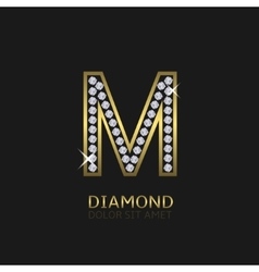 Golden letter M Golden letter M vector image