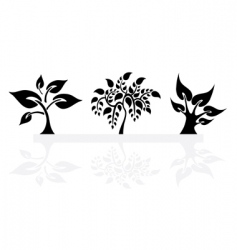 Set of abstract trees vector image