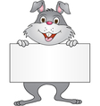 Rabbit with blank sign vector image