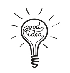 Light bulb idea vector image