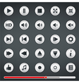 Buttons for Media Player vector image