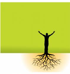 Tree man roots Tree man roots vector image
