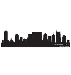 Nashville tennessee skyline detailed silhouette vector image