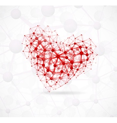 Molecular heart vector image