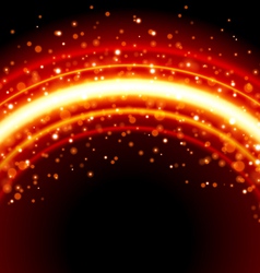 Abstract burning fire circle vector image