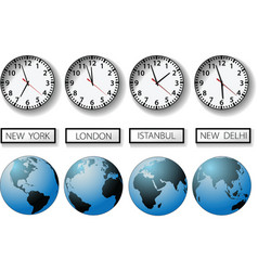 World time zones vector image