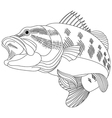 Leaping Bass vector image