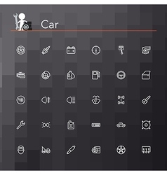 Car Line Icons vector image