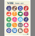 Internet icons set drawn by chalk vector image