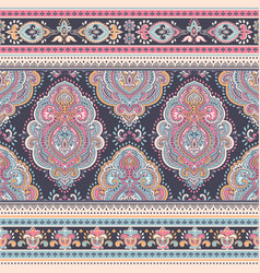 Bohemian indian mandala towel print vintage henna vector image