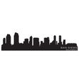 San diego california skyline detailed silhouette vector image