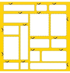 Cut out paper banner set vector image