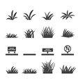 Grass icon set vector image