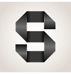 Letter metal ribbon - S vector image