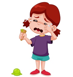 Girl crying vector image