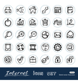Doodle Internet and finance icons set vector image