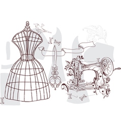 Vintage set vector image