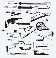 Vinage handsigns vector image