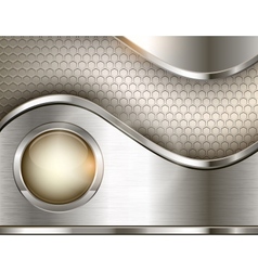 Abstract background with a metallic element vector image