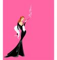 Society girl vector image