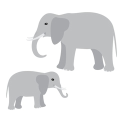 Elephant cartoon icon in flat design Royalty Free Vector