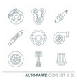 Car spare parts vector image