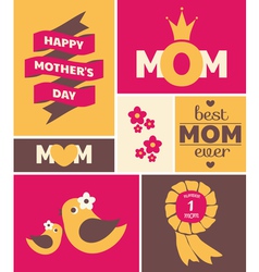 Mothers Day Greeting Card vector image