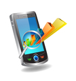Mobile and graph vector image
