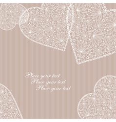 Lace hearts Lace hearts vector image
