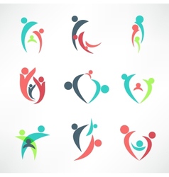 Family icons vector image