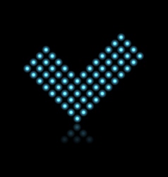 Blue yes check over black vector image