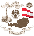 Set with Austria Set with Austria vector image