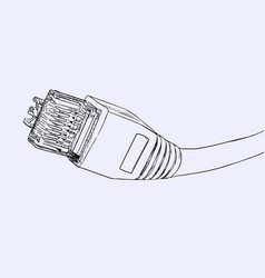 Lan cable network internet vector image