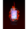 Mobile burn vector image