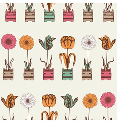 Vintage Summer Flowers Pattern vector image