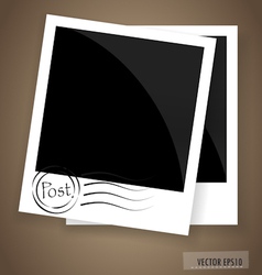 Blank photo frame vector image