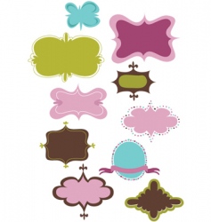 Retro frames vector image