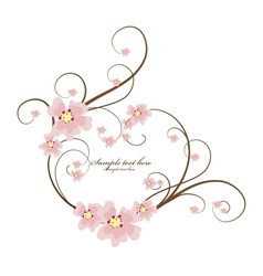 Ornamental frame heart with place for your text vector image
