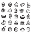Set of cakes vector image