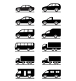 Road transportation icons set vector image