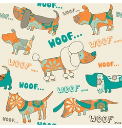 Cute Dogs Pattern vector image