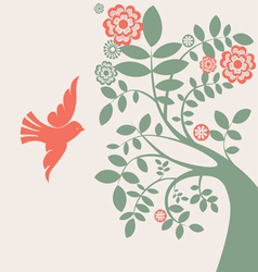 Dove and tree vector image