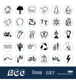 Eco elements and environment web icons set vector image